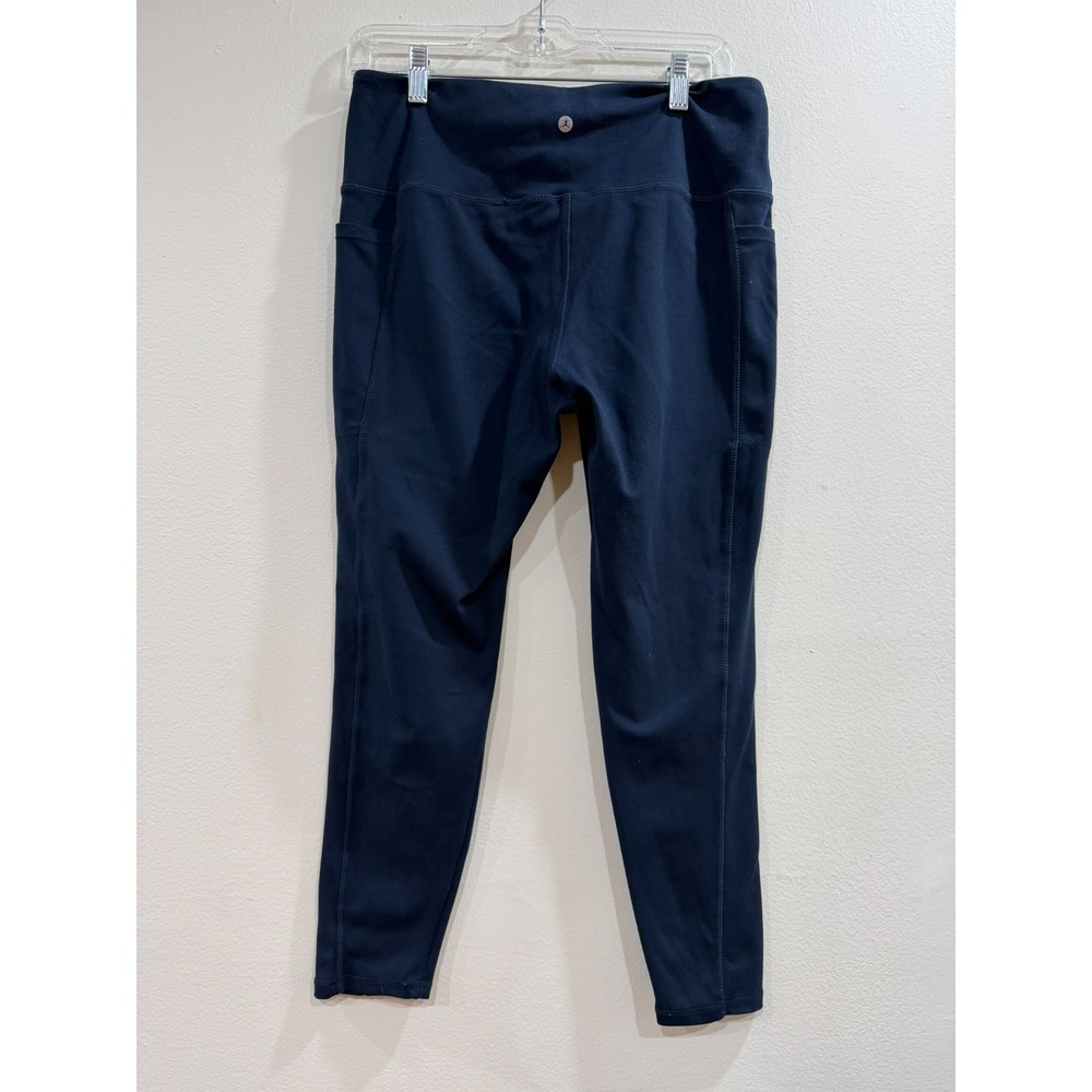 Danskin Leggings with Pockets for Women Workout Mid Rise Size Large Blue